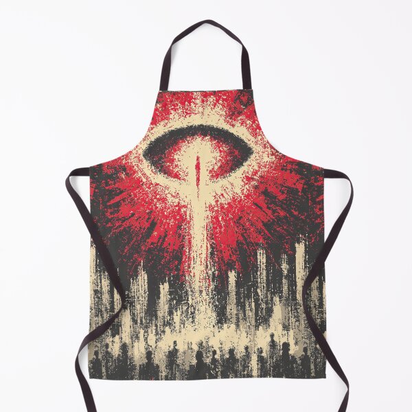 Item preview, Great red monster eye watches the crowd in a dark city. designed and sold by Piotrek0001.