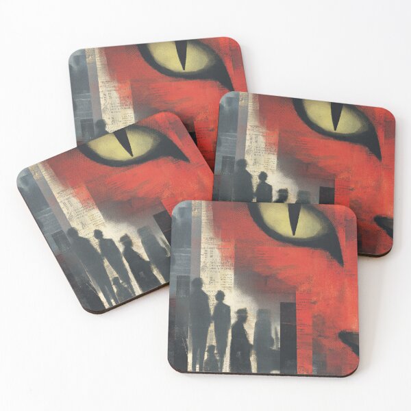 Item preview, Grunge eye watches silhouettes in a bleak dystopian city. designed and sold by Piotrek0001.