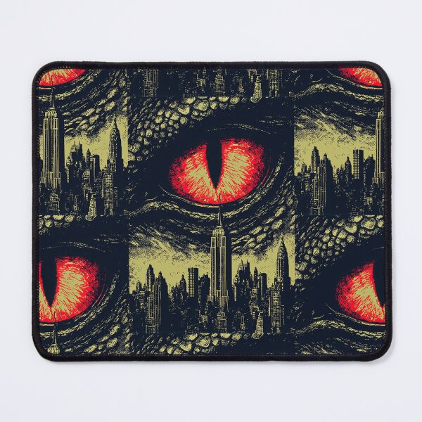 Item preview, A great red dragon's eye above the city's night skyline. designed and sold by Piotrek0001.