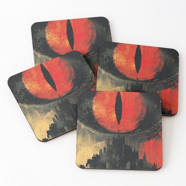Item preview, Dark red eye watches over the city from the sky. designed and sold by Piotrek0001.