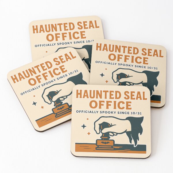 Item preview, Haunted Seal Office - Scary Halloween Notary Design (2) designed and sold by InkoraLab.