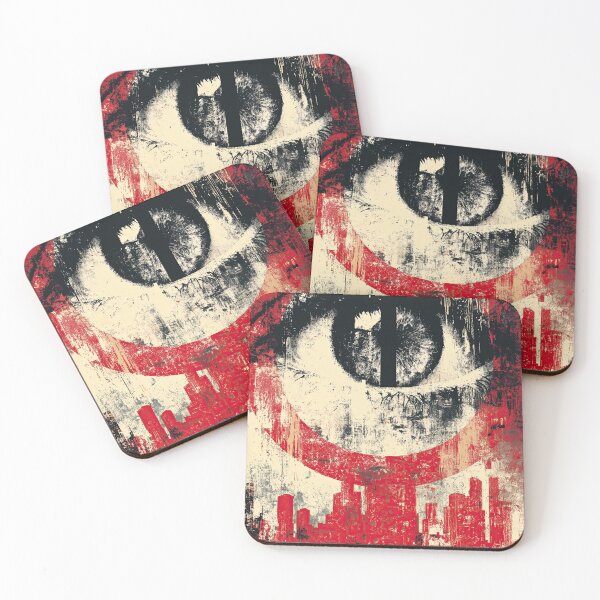Item preview, Dystopian propaganda poster with an eye and crowd below. designed and sold by Piotrek0001.