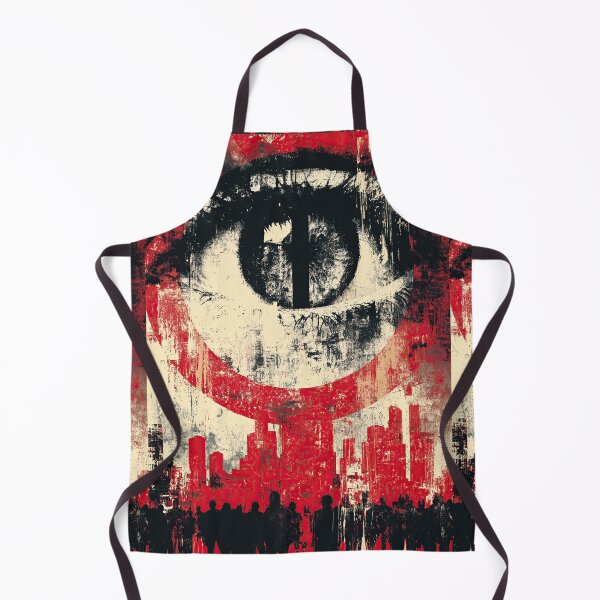 Item preview, Dystopian propaganda poster with an eye and crowd below. designed and sold by Piotrek0001.