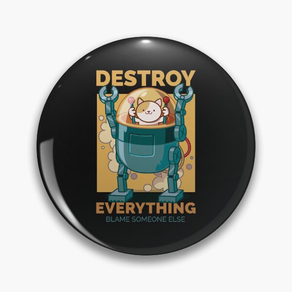Item preview, Destroy Everthing cat designed and sold by ShirtStoreUS.