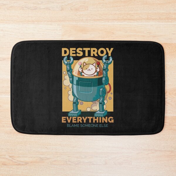 Item preview, Destroy Everthing cat designed and sold by ShirtStoreUS.