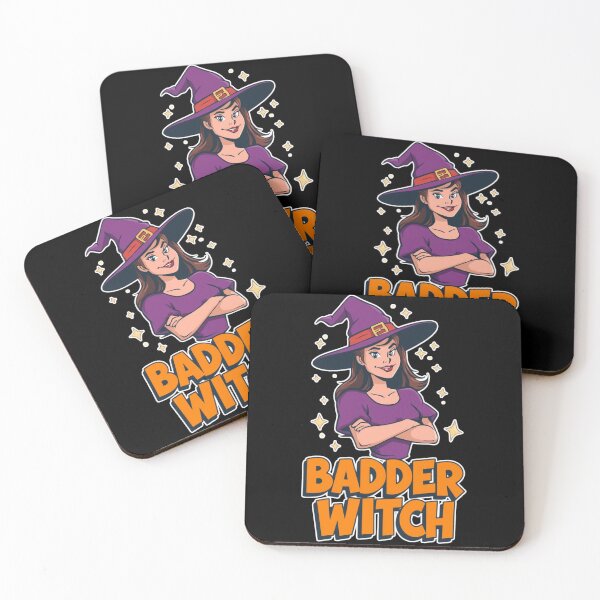 Item preview, Badder Witch Cartoon Witch Sticker - Bold Purple Hat and Confidence designed and sold by FestivityFinds.