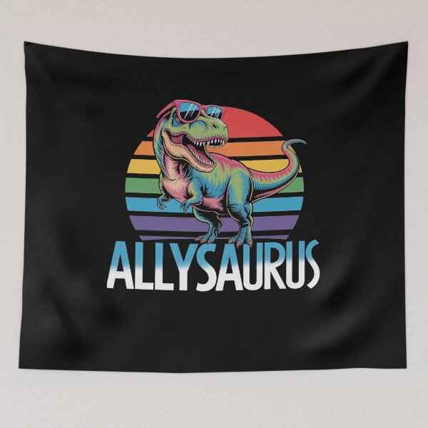 Item preview, Allysaurus Dinosaur Rainbow Flag Pride Month designed and sold by SlogariArt.