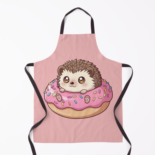 Item preview, The Sweetest Treat: Adorable Hedgehog Peeking Out of a Pink Sprinkled Donut designed and sold by bvdesignart.