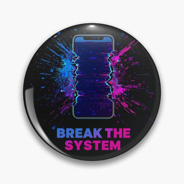 Item preview, Break the System - Exploding cell phone with neon colors designed and sold by ParaSiempreS.