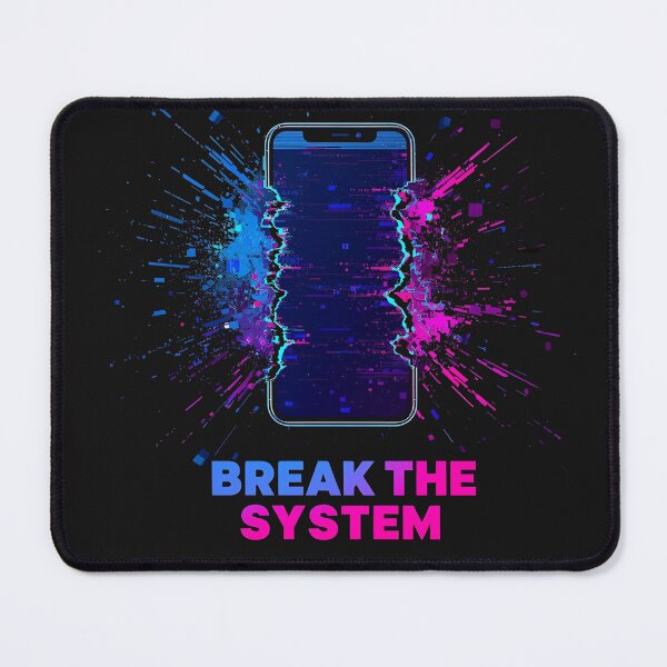 Item preview, Break the System - Exploding cell phone with neon colors designed and sold by ParaSiempreS.
