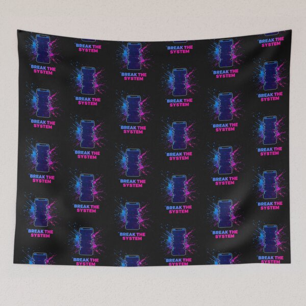 Item preview, Break the System - Exploding cell phone with neon colors designed and sold by ParaSiempreS.