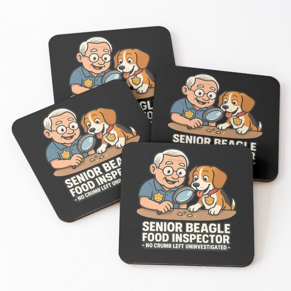Item preview, Senior Beagle Food Inspector - No Crumb Left Uninvestigated designed and sold by nbg2012.
