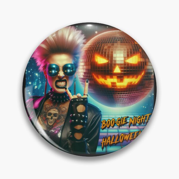 Item preview, Punk Lady Neon Halloween Pumpkin designed and sold by Voodoo Store Paranormal Collections.