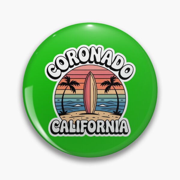 Item preview, Coronado California Surfing Beach Sticker designed and sold by Timeless Design.