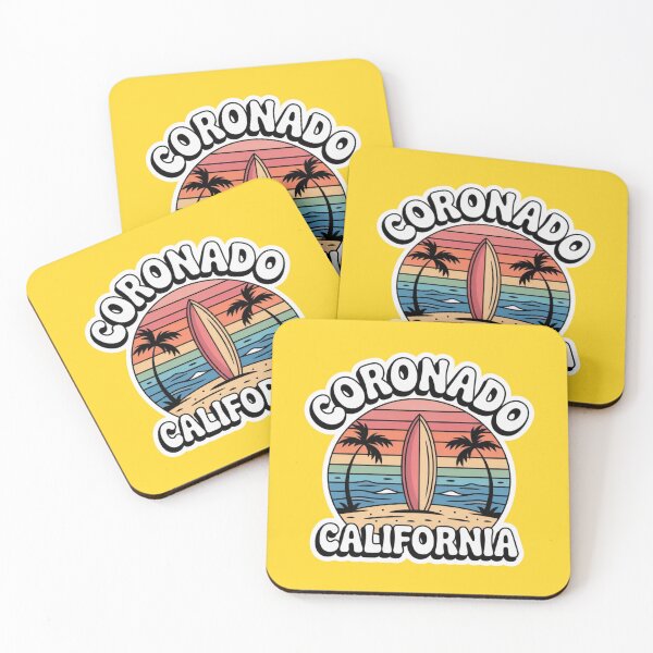 Item preview, Coronado California Surfing Beach Sticker designed and sold by Timeless Design.