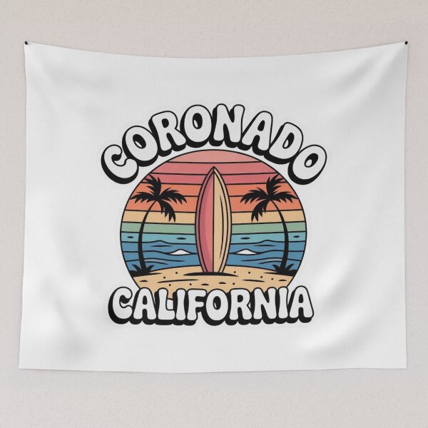 Item preview, Coronado California Surfing Beach Sticker designed and sold by Timeless Design.