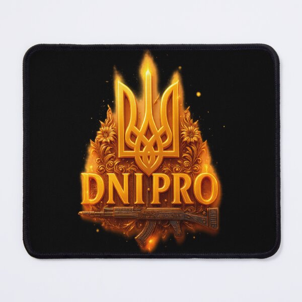 Item preview, Dnipro Fire Trident – Glowing Ukrainian Symbol Art designed and sold by NeonCore.