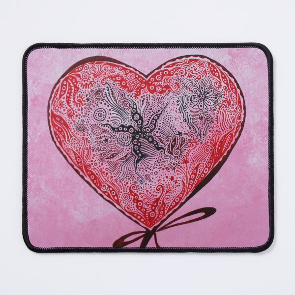Item preview, Pink heart in the shape of a ball on a string designed and sold by Olirina.