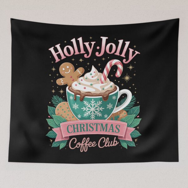 Item preview, Coffee Christmas Gingerbread Pink Women Latte Cozy Winter designed and sold by HellD3vil-Art.