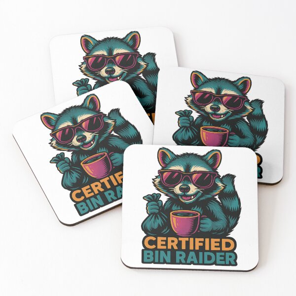 Item preview, Certified Bin Raider – Funny Raccoon Trash Panda Design designed and sold by VibeCircuit61.