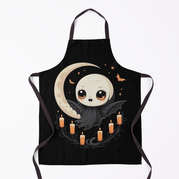 Item preview, Cute Gothic Halloween Ghost on Crescent Moon designed and sold by Witch Queen Clothing.