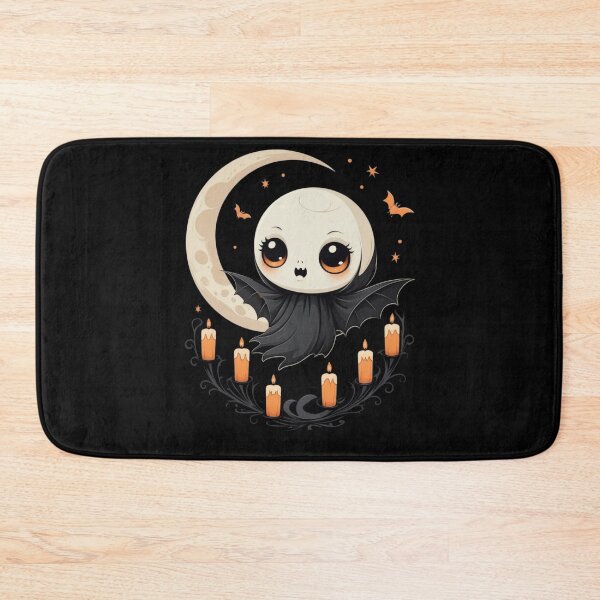 Item preview, Cute Gothic Halloween Ghost on Crescent Moon designed and sold by Witch Queen Clothing.