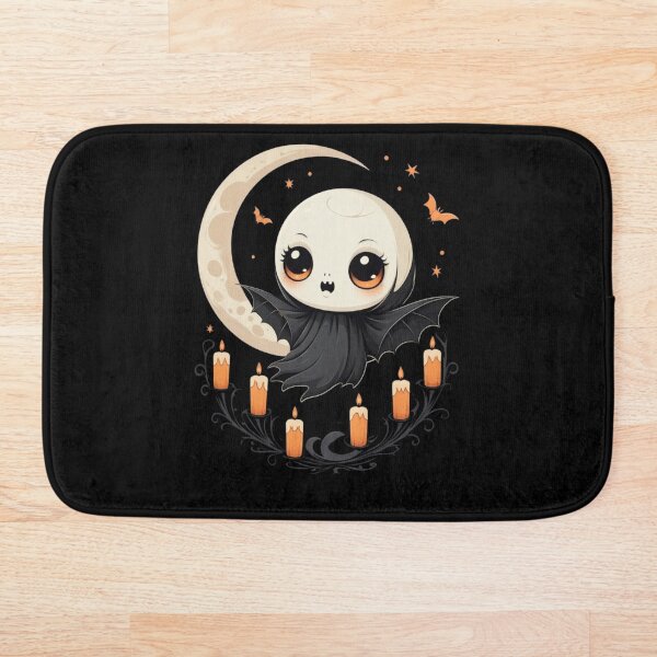 Item preview, Cute Gothic Halloween Ghost on Crescent Moon designed and sold by Witch Queen Clothing.