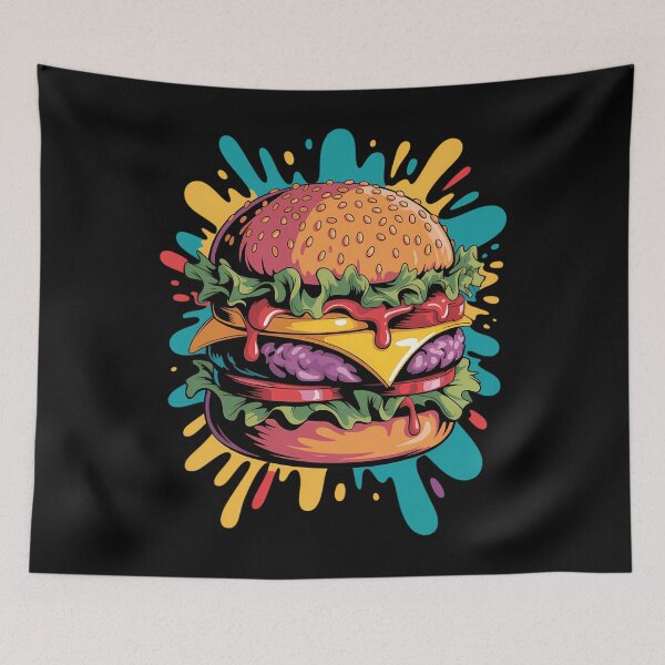 Aperçu de l'œuvre Burger coloré créée et vendue par HellD3vil-Art.