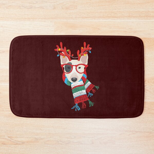 Item preview, Bull Terrier Xmas Holidays Reindeer Christmas Lights Oversized  designed and sold by Easonseay.