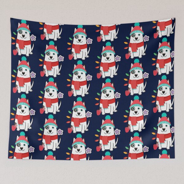 Item preview, Christmas Dog Bull Terrier Lights Candy Cane Star designed and sold by Easonseay.