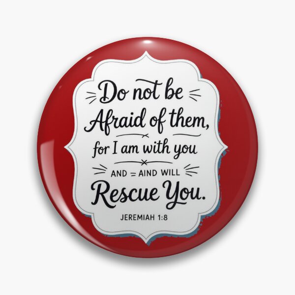 Item preview, Jeremiah 1:8 Bible Verse Sketch – “Do Not Be Afraid, I Am With You to Rescue You”  designed and sold by PaintMeWorld.