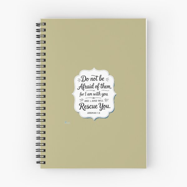 Item preview, Jeremiah 1:8 Bible Verse Sketch – “Do Not Be Afraid, I Am With You to Rescue You”  designed and sold by PaintMeWorld.