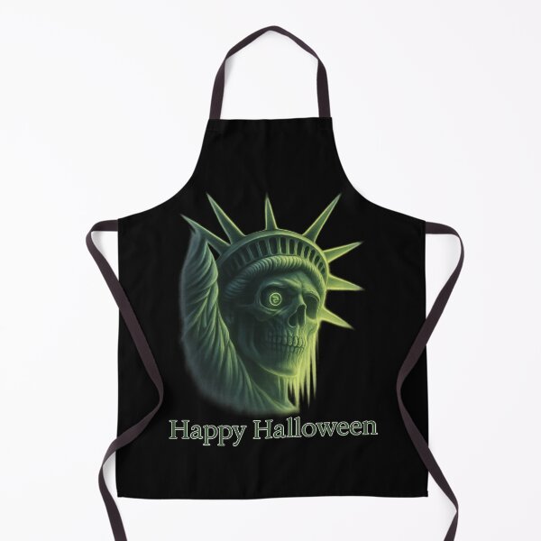 Item preview, Scary Statue of Liberty Skull Halloween T-Shirt – Creepy Horror Glow Design designed and sold by Trendora Studio.