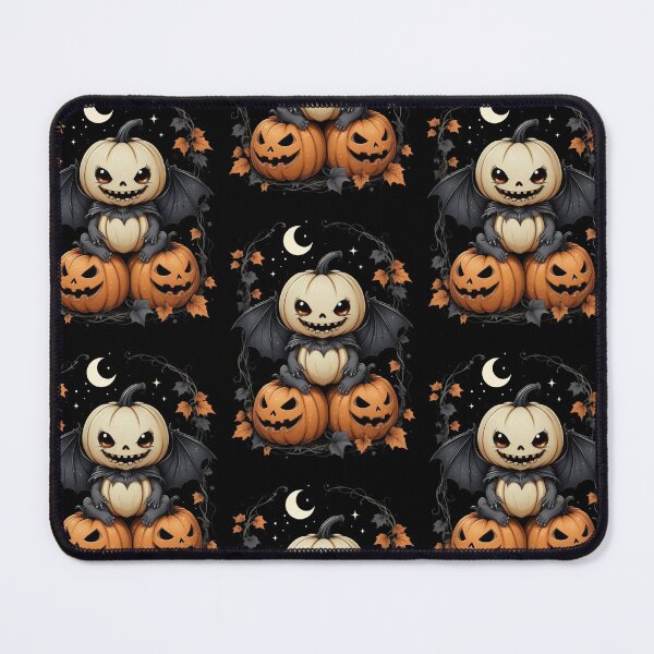 Item preview, Cute Gothic Pumpkin with Bat Wings designed and sold by Witch Queen Clothing.