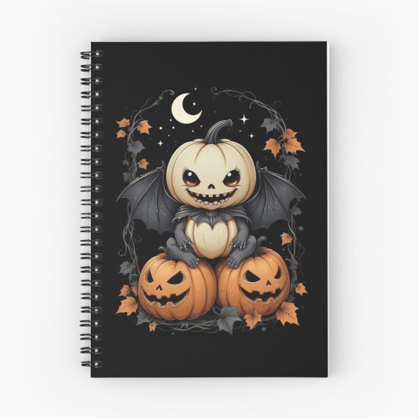 Item preview, Cute Gothic Pumpkin with Bat Wings designed and sold by Witch Queen Clothing.