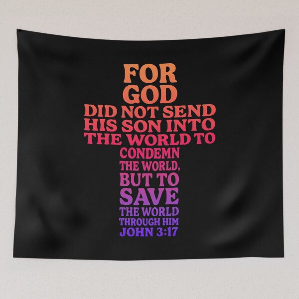 Item preview, John 3:17 For God Send His Son To Save The World Through Him designed and sold by plushism.