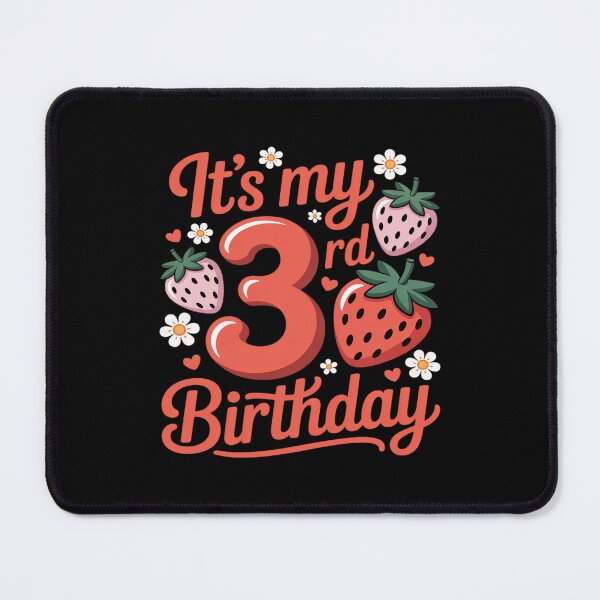 Item preview, It's My 3rd Birthday Cute Strawberry Themed Birthday Girls designed and sold by Jadiantukora.
