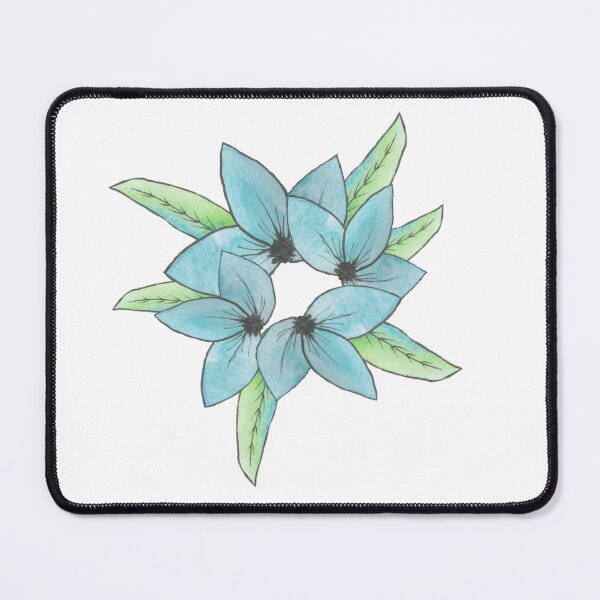 Item preview, Blue flower wreath designed and sold by AcornDesign.