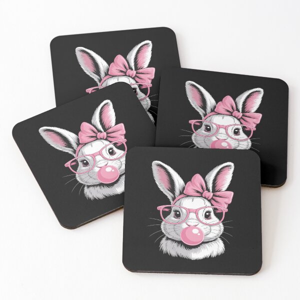 Item preview, Jackrabbit Wearing Glasses and Blowing Pink Bubble Gum designed and sold by Idarmotar.