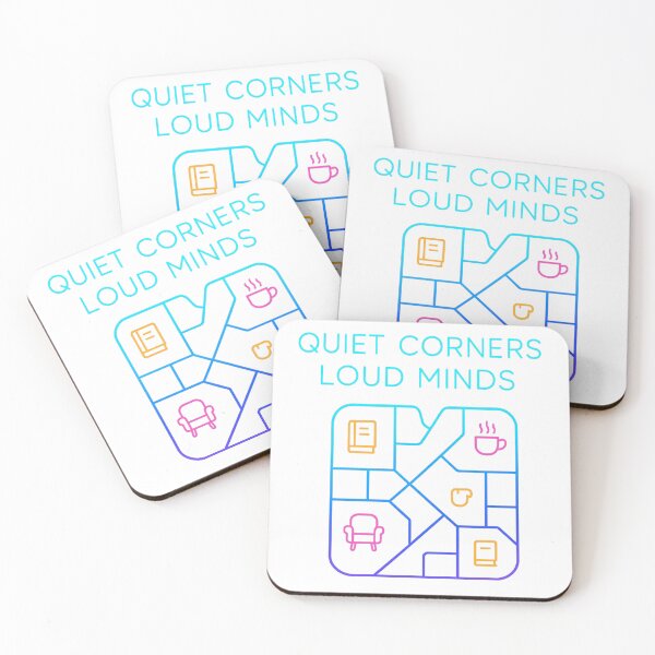 Item preview, Quiet Corners Loud Minds Neon Line Art Shirt designed and sold by Lethorian.