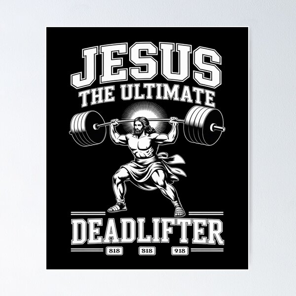 Item preview, Jesus The Ultimate Deadlifter - Jesus Deadlifting Christian designed and sold by Idarmotar.