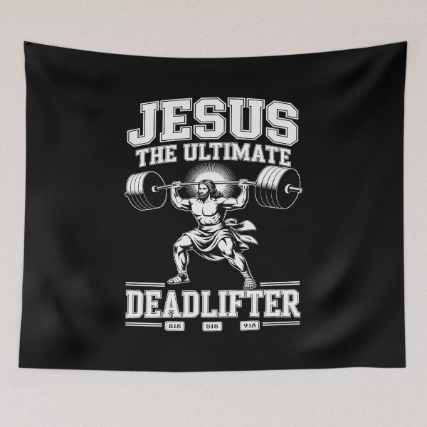 Item preview, Jesus The Ultimate Deadlifter - Jesus Deadlifting Christian designed and sold by Idarmotar.