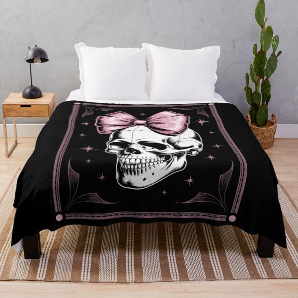 Item preview, Coquette Bow Skull Skeleton Spooky Season Halloween designed and sold by HellD3vil-Art.