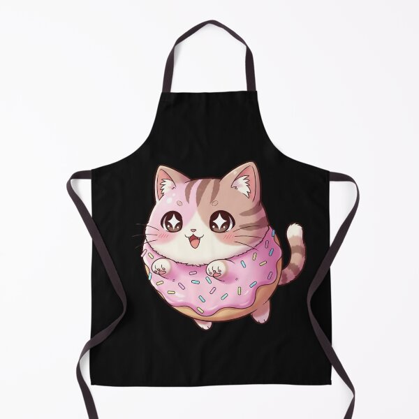 Item preview, Sweet Treat Kitty: Adorable Donut Cat Mascot with Pink Icing and Sprinkles designed and sold by bvdesignart.