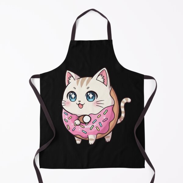 Item preview, Sweet Treat Kitty: Adorable Donut Cat Mascot with Pink Icing and Sprinkles designed and sold by bvdesignart.