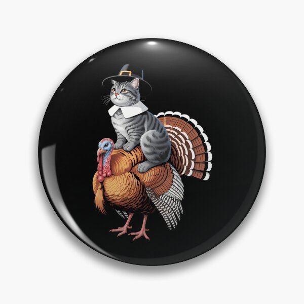 Item preview, Thanksgiving Cat Pilgrim Thanksgiving Turkey designed and sold by Sunset4Bones.