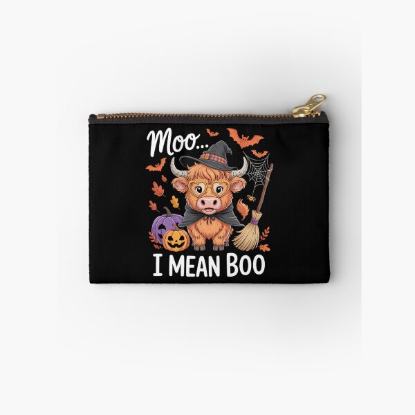 Item preview, Moo I Mean Boo Witch Highland Cow Halloween designed and sold by Sunset4Bones.