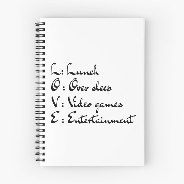 Item preview, LOVE Acronym — Funny Gamer and Lazy Lifestyle Quote, Lunch Oversleep Video Games Entertainment designed and sold by ParodyPixels ⭐⭐⭐⭐⭐(11k+).