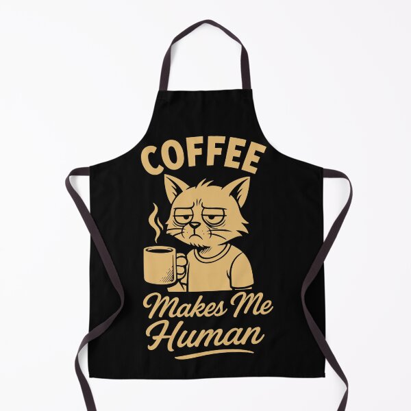 Item preview, Coffee Makes Me Human Funny Coffee Cat Design designed and sold by LuminOrb.