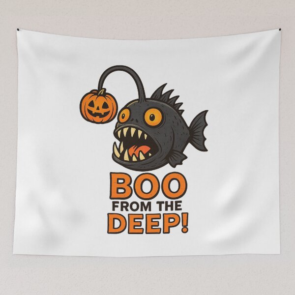Item preview, Boo From The Deep Funny Anglerfish Halloween T-Shirt designed and sold by tara3amran.